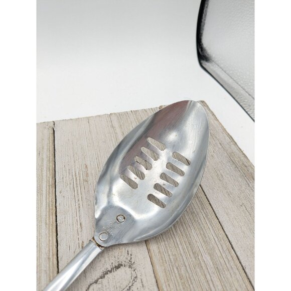 Ekco Chromium Plated Slotted Serving Spoon 12" White Veggies - Picture 2 of 7